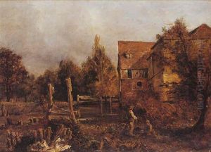 Pecheurs Devant Un Moulin by John Linnell
