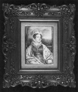 Portrait Of Mrs. Boger, Seated, In Pink Dress With Matching Belt And Paler Pink Underdress by John Linnell