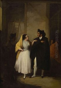 Torrero Mit Junger Sevillanerin by Rafael Benjumea