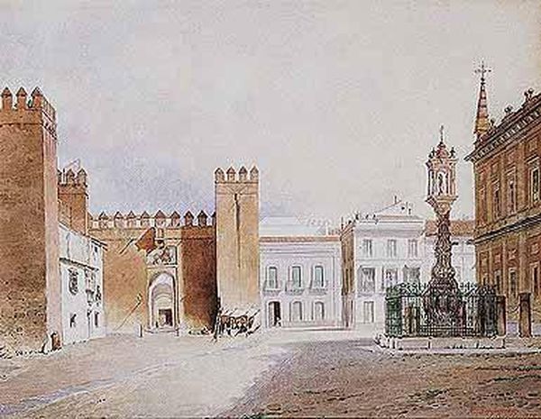 Vista De La Puerta Del Alcazar De Sevilla - view 1