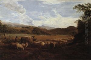 A Fine Evening After Rain - Scene In Wales by John Linnell