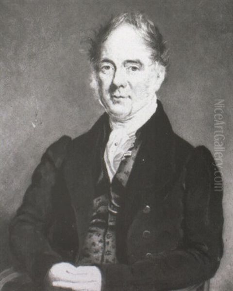Portrait Of A Gentleman Wearing A Blue Waistcoat - view 1