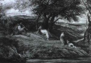 The Piper by John Linnell