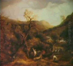 Woodcutters - Wales by John Linnell