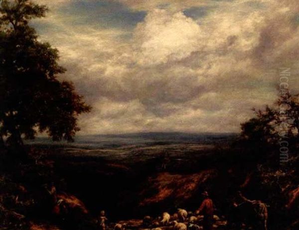 Shepherds On A Hilltop In Surrey - view 1