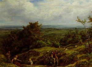 Playful Return, Redhill, Surrey by William Linnell