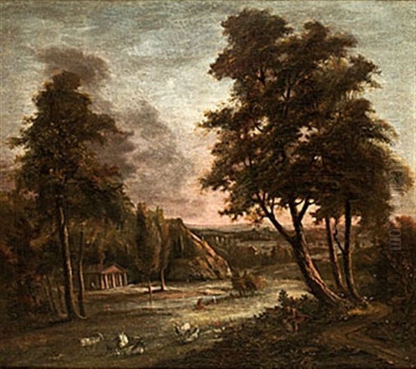 Klassiskt Landskap Med Figurer - view 1