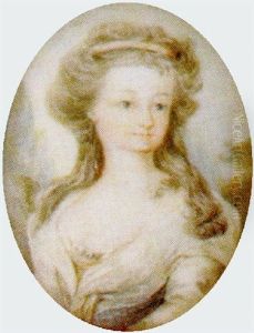 Portratt Forestallande Gustafva Gjorwell by Jonas Carl Linnerhielm