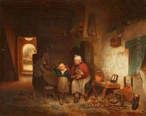 In Grandfather's Cobblers Shop by Willem Linnig the Elder