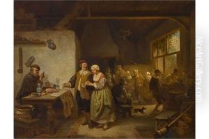 Wirtshausszene by Willem Linnig the Elder