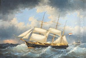 Voilier Belge A Trois Mats Hoop En Pleine Mer