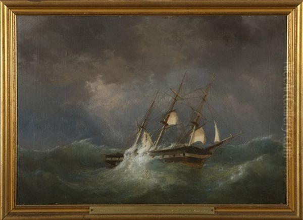 The Barque "matilde" Of Boston, Wm. Peterson, Master, In Heavy Seas, March 3, 1854 - view 1