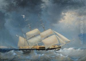 Portrait Of The Prussian Barque "arthur"