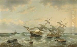 The Three-master Constant Off The Coast Of New Guinea