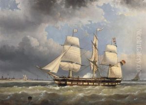 The Three-master Macassar Sailing Off The Belgian Coast The Three-master Macassar Sailing Off The Belgian Coast