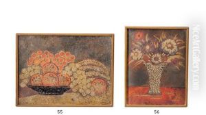Nature Morte Au Bouquet De Fleurs by Claudius Linossier