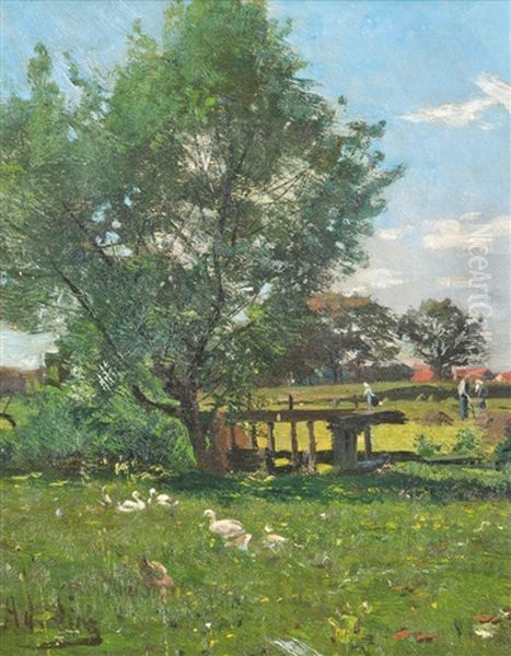 Sommerlandschaft Mit Enten - view 1