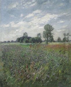 Baumbestandene Blumenwiese by Adolf Lins