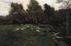 Die Gansehirtin by Adolf Lins