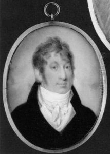 A Gentleman With Side-whiskers, Wearing Dark Green Coat, White Waistcoat And Tied Stock A Gentleman With Side-whiskers, Wearing Dark Green Coat, White Waistcoat And Tied Stock