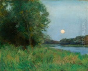 French Landscape At Sunrise by Corwin Knapp Linson