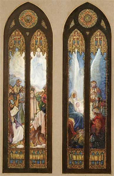 The Ascension (+ The Nativity; 2 Stained Glass Window Designs) - view 1