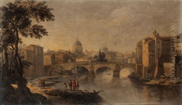 Vue Du Tibre Vers Saint Pierre De Rome - view 1