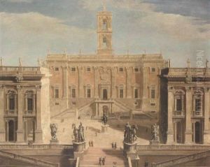 The Campidoglio, Rome by Giacomo van (Monsu Studio) Lint