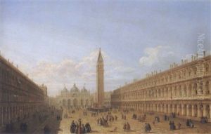 View Of The Piazza San Marco, Venice by Giacomo van (Monsu Studio) Lint