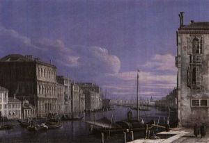 A View Of The Grand Canal, Venice, Looking Towards The Puntadella Dogana by Giacomo van (Monsu Studio) Lint