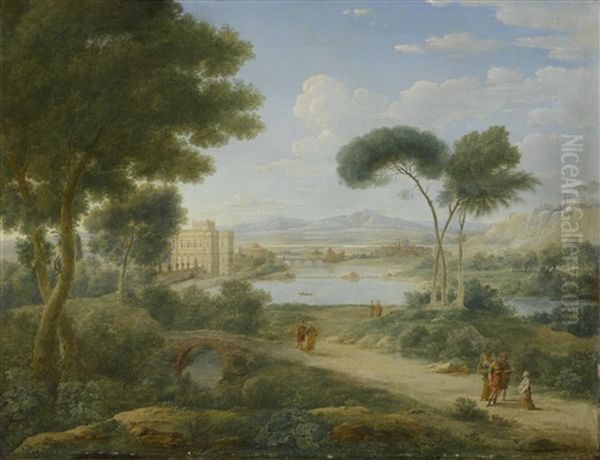 A Capriccio Landscape With The Villa Doria Pamphili In The Distance - view 1