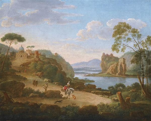 Vue D'un Paysage Imaginaire Avec Saint Pierre De Rome - view 1