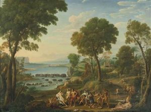Bacchus And Ariadne On The Island Of Naxos by Hendrick Frans van Lint