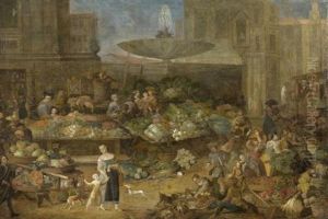 Marktszene by Hendrick Frans van Lint
