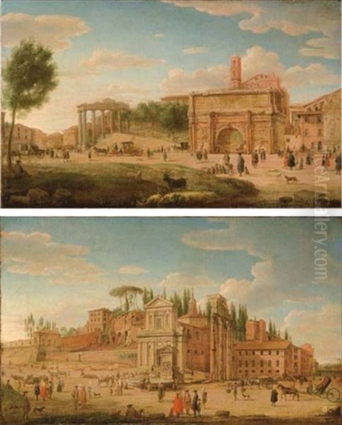 Roma, Veduta Del Foro Romano (+ Roma, Veduta Del Foro Boario Verso S. Maria Liberatrice; 2 Works) - view 1