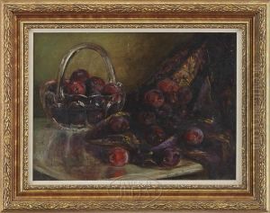 Still Life With Plums by Mariano Benlliure Y Gil