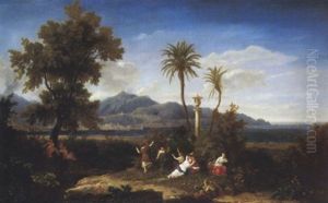 Orphee Et Eurydice Dans Un Grand Paysage