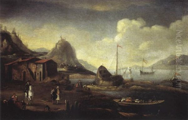 Scene De Port Anime De Marchands - view 1