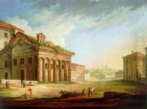 Il Foro Boario A Roma by Hendrick Frans van Lint
