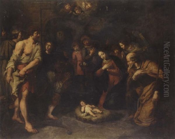 The Adoration Of The Shepherds by Peter Van Lint