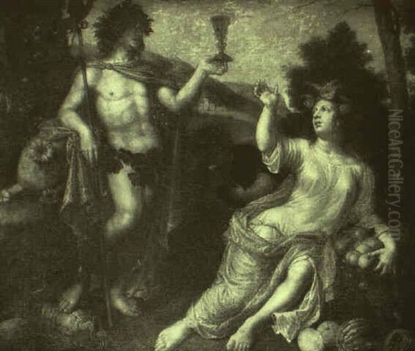 Bacchus, Ceres And Venus In A Landscape - view 1