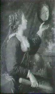 Une Jeune Femme A Son Miroir