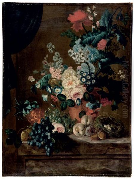 Stilleben Mit Blumen Und Fruchten - view 1