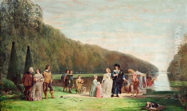 King Charles I And The Royal Children At Hampton Court - view 1