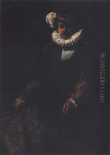 Portrait En Pied D'un Jeune Musicien En Costume De La Renaissance - view 1