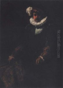 Portrait En Pied D'un Jeune Musicien En Costume De La Renaissance