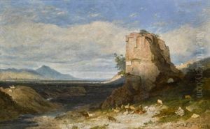 The Temple Of Female Fortune With The Acqua Felice by William Linton