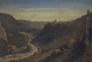 View Of An Italian Hilltop Town