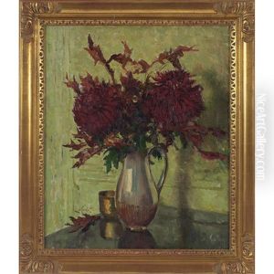 Dark Red Chrysanthemums