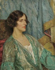 Portrait Of A Woman (marie (walther) Sterner Lintott, The Artist's Wife?) by Edward Barnard Lintott